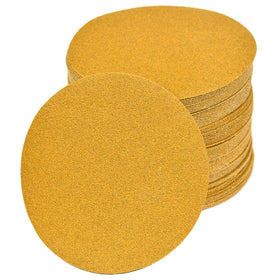 Aiyard 6-inch no-hole disc 80 grit for fast material removal with a random orbital sander.