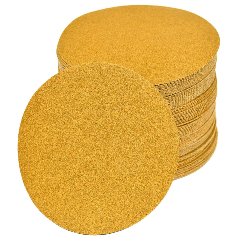 Aiyard 6-inch no-hole disc 80 grit for fast material removal with a random orbital sander.