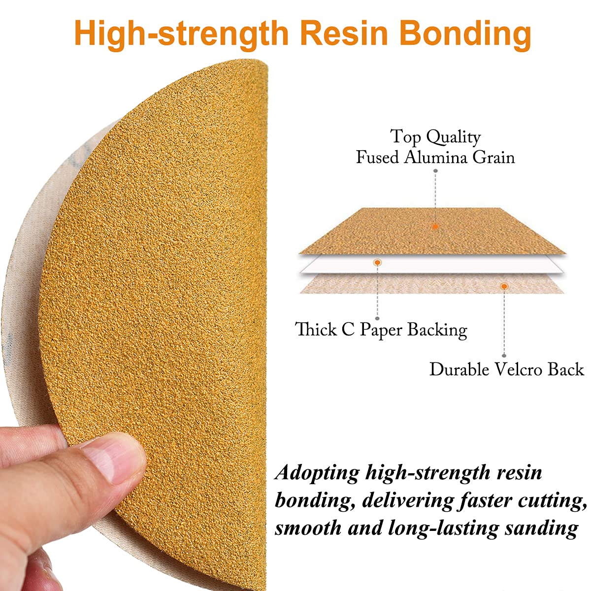 Aiyard aluminum oxide grain 320 sandpaper delivers durable sanding for wood and metal