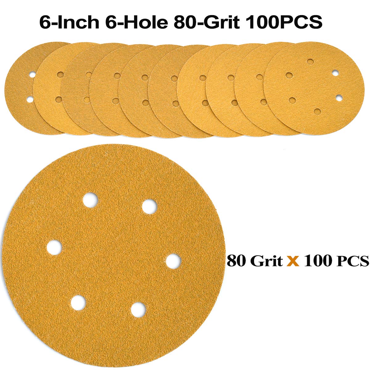aiyard aluminum oxide disc 80 grit showing durable grain for fast sanding