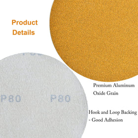 Aiyard discs in use on auto body and woodworking tasks.