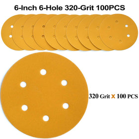 Close-up of Aiyard 320-grit disc showing fused aluminum oxide durability.