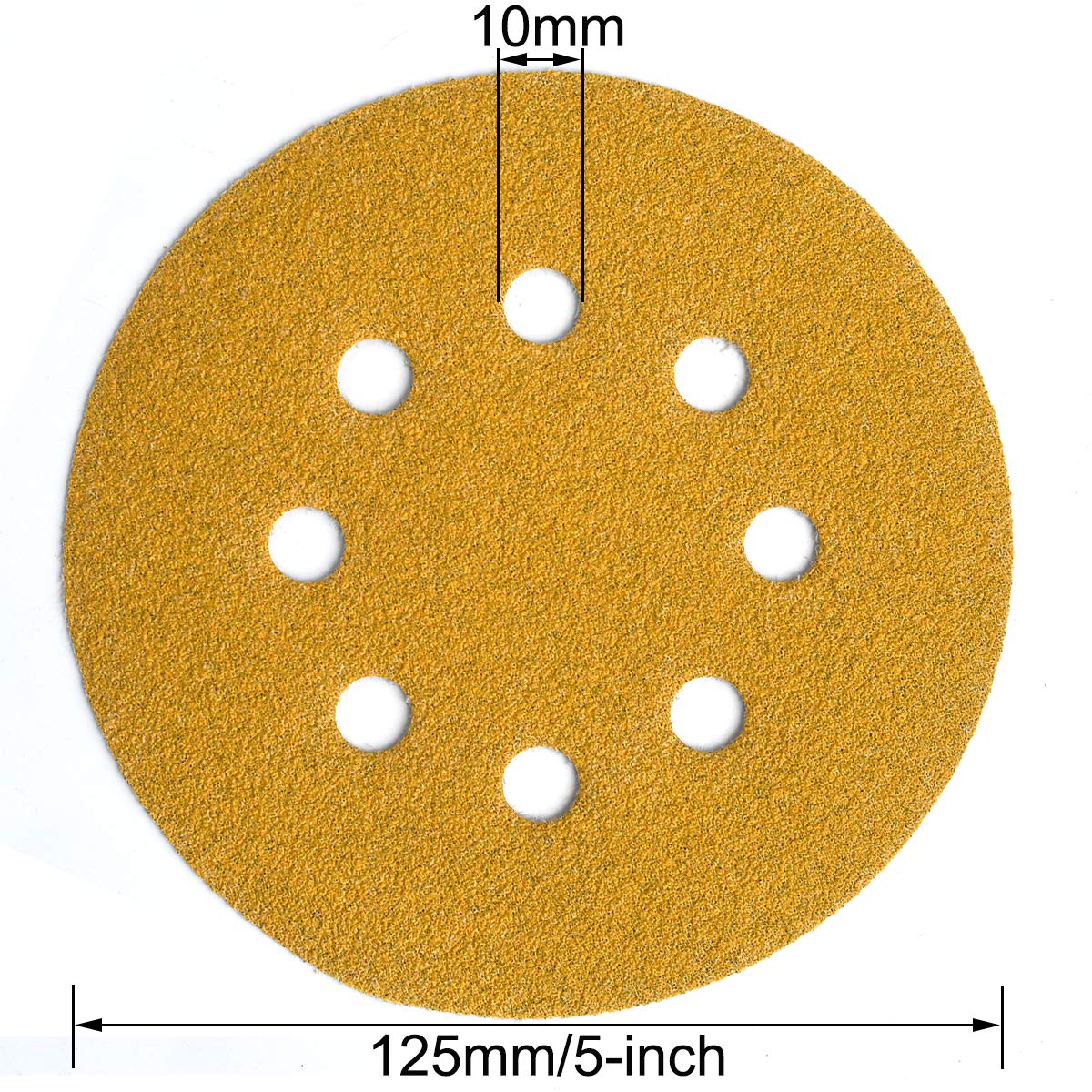 Aiyard 80-grit disc suitable for prep on wood and painted surfaces.