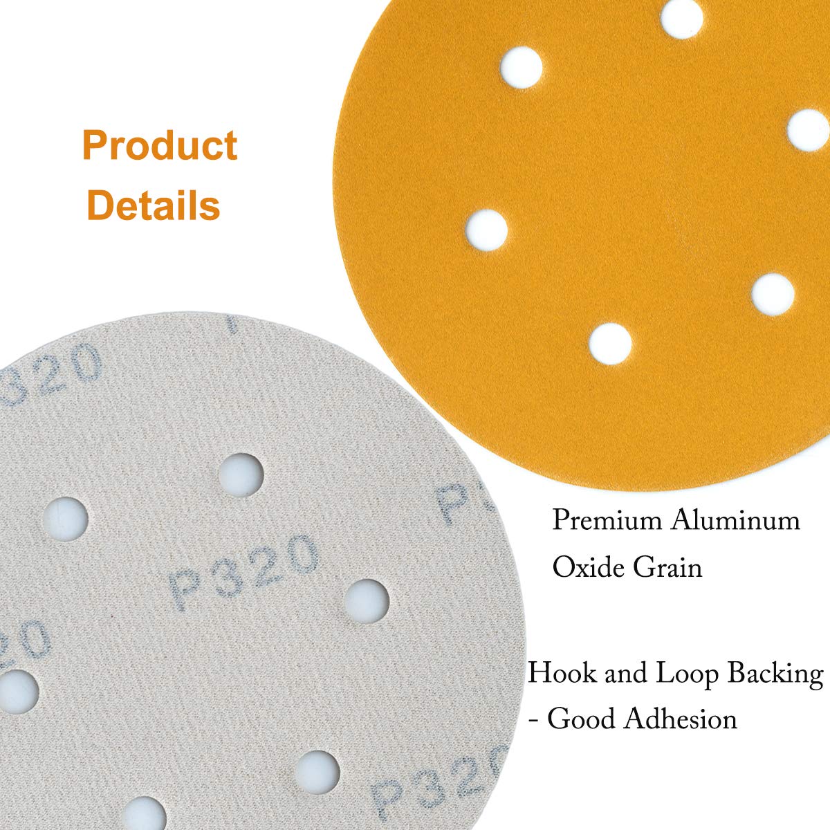 Aiyard disc mounted on a 6-inch random orbital sander in use.