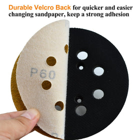 Aiyard 5-inch 60-grit disc with dust holes improves debris control.