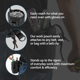 AJFHKJ multi-purpose tool pouch organizes nails, screws, and bits.