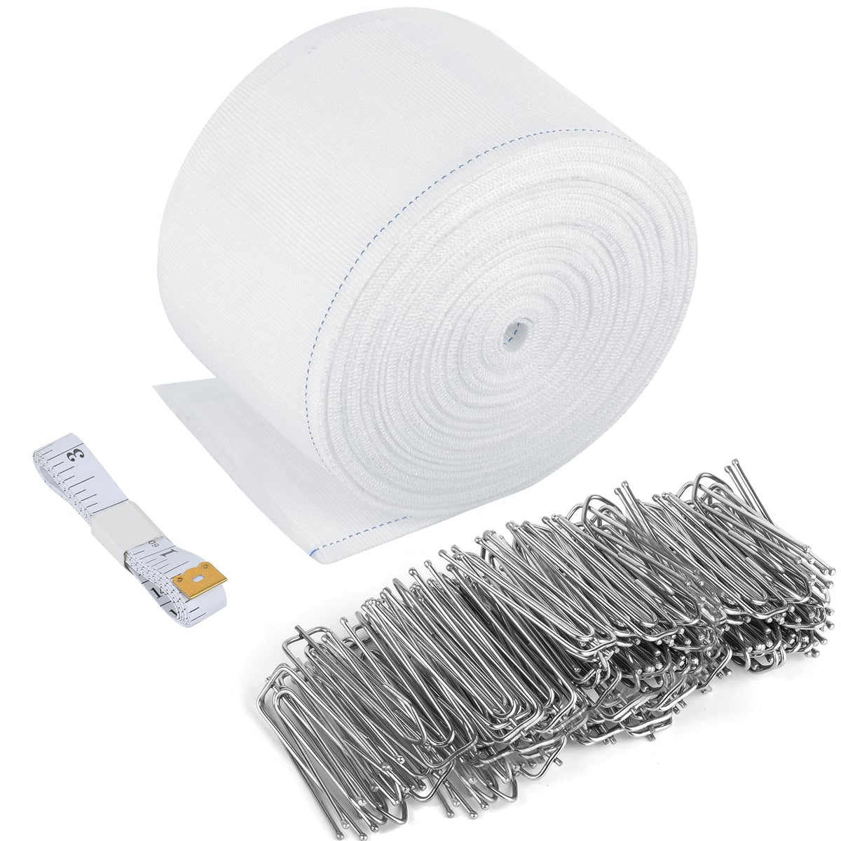 Ajiivao curtain pleat tape with 50 hooks for durable, even pleats