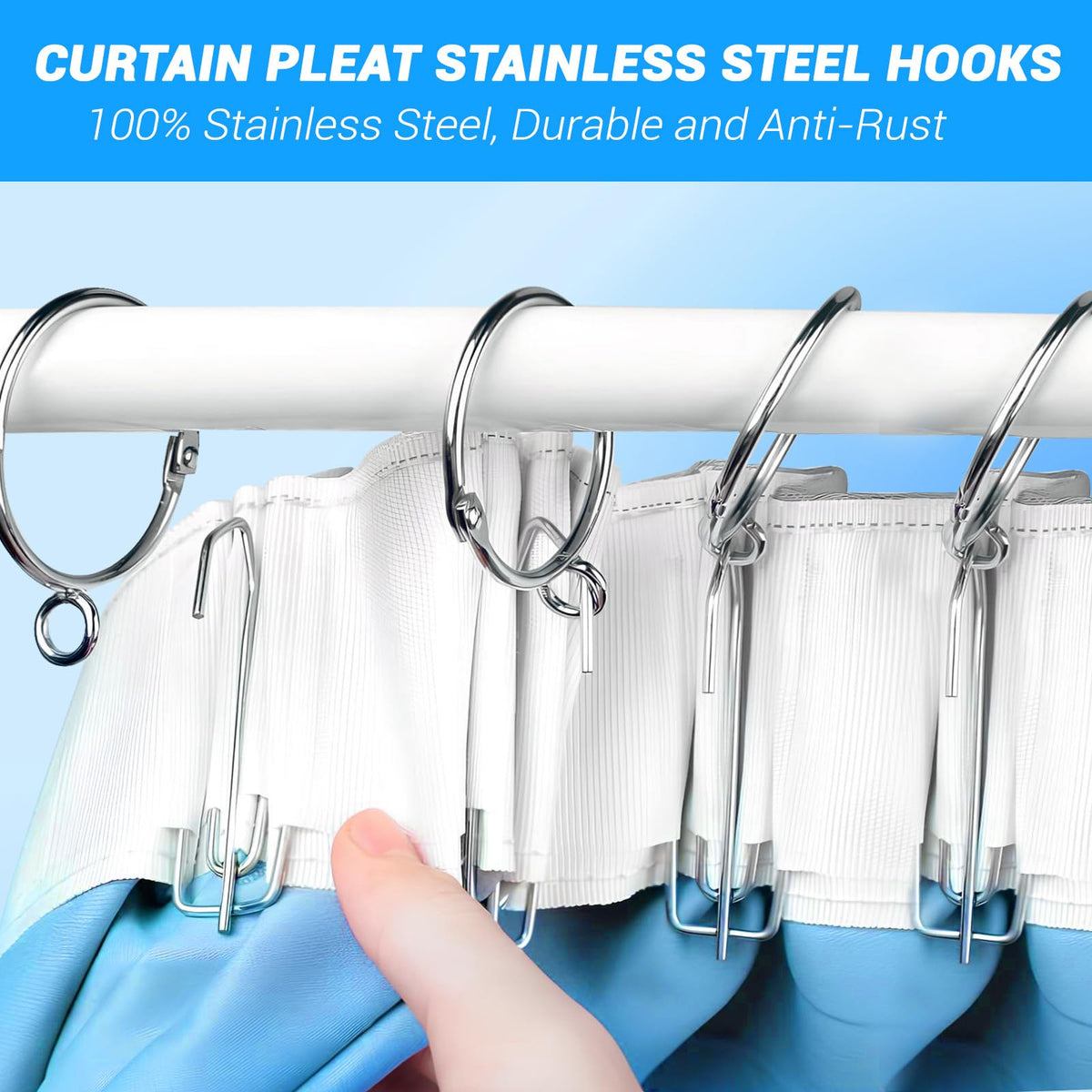 Ajiivao pleated curtain head tape provides neat folds