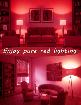 Ajuns red glow reduces blue light exposure for a cozy night vibe.