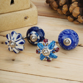 Ajuny 25-piece blue knob set fits various drawers and chests