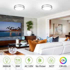 AKAARI LED ceiling light color-temperature dial enables 3000K–6000K versatility.
