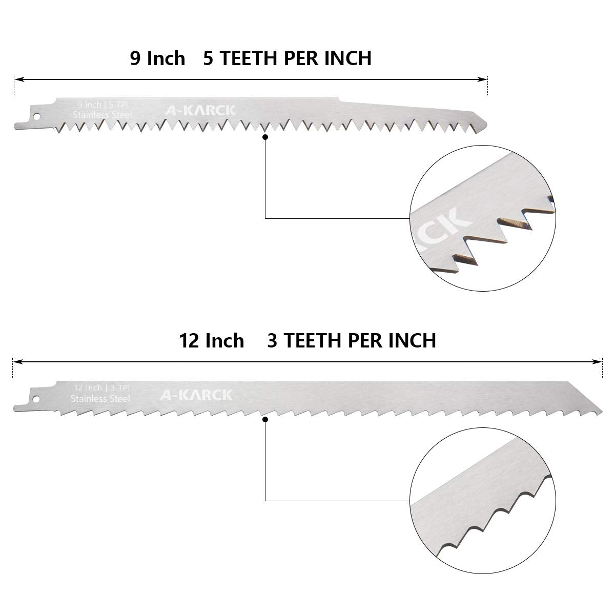 A-KARCK blades stored in a reusable plastic box to prevent moisture and rust