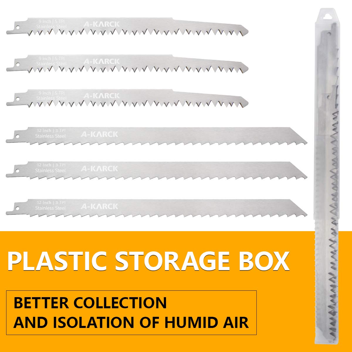 A-KARCK blades designed for cutting frozen meat, beef, and cured ham