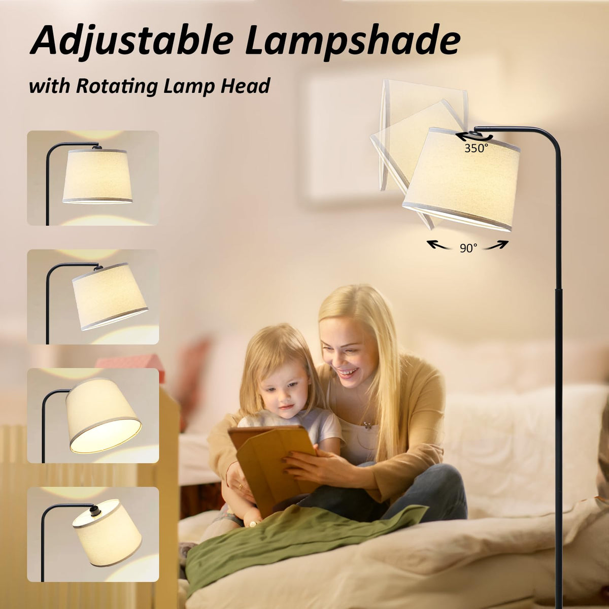 AKASUKI floor lamp includes energy-efficient LED bulb.