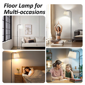 AKASUKI floor lamp enhances living room ambience and mood.