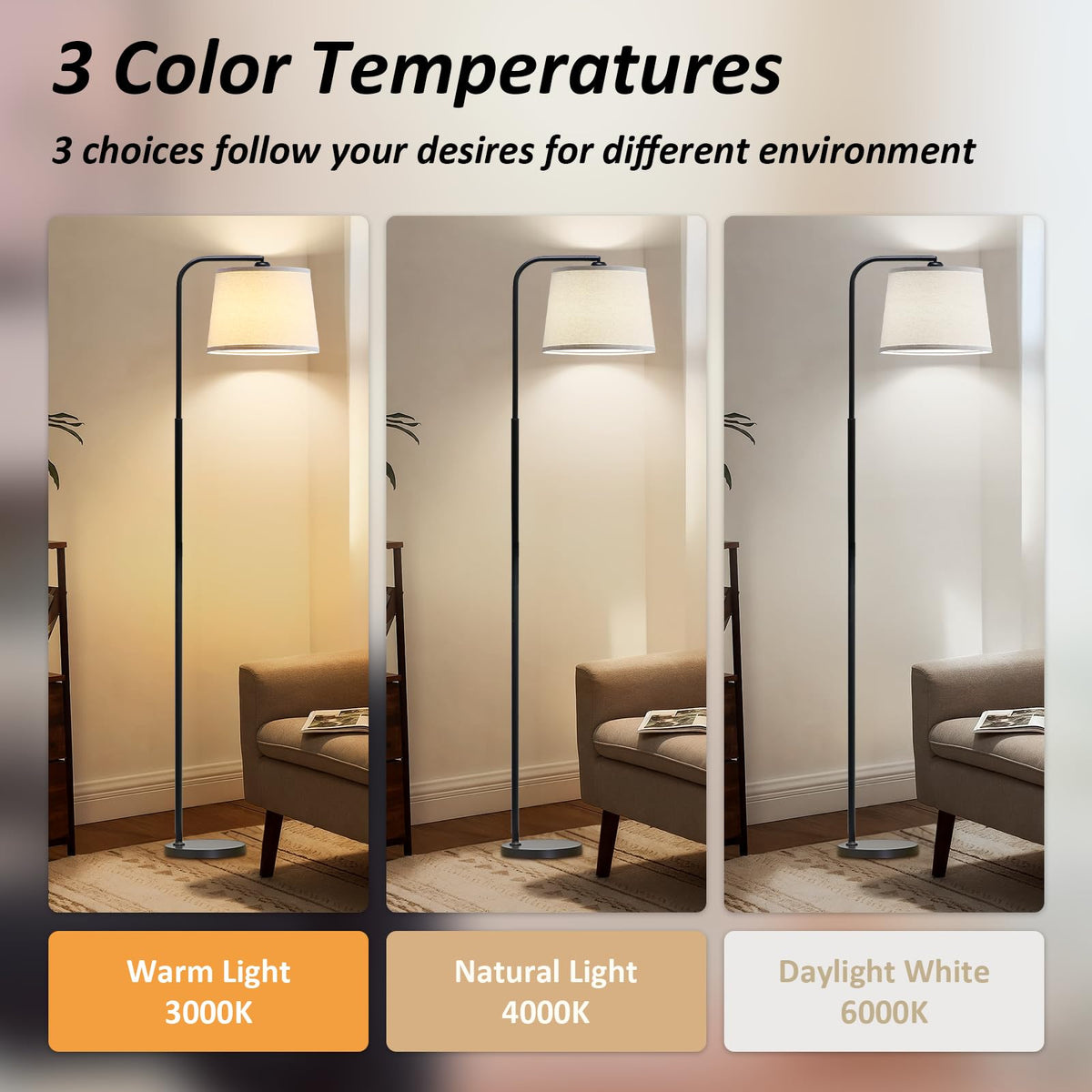 AKASUKI floor lamp rotatable head enables precise lighting.