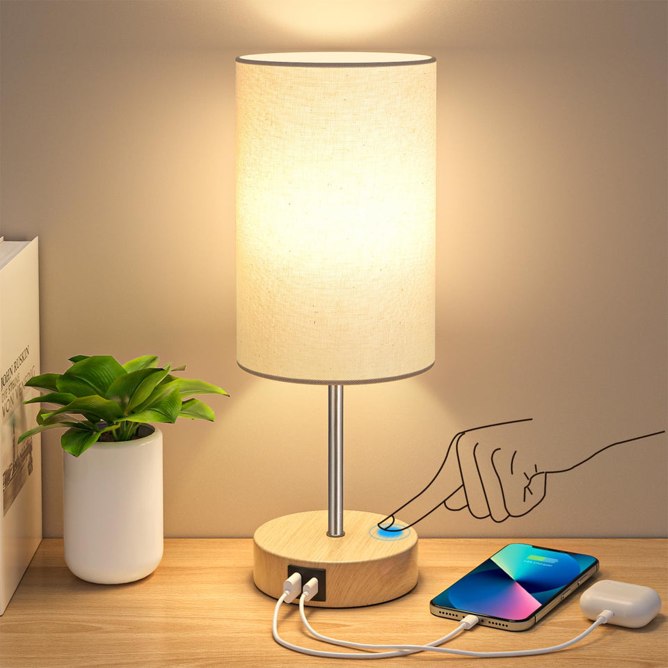 AKASUKI table lamp with 3-way dimmable lighting for ambient, reading, and work.