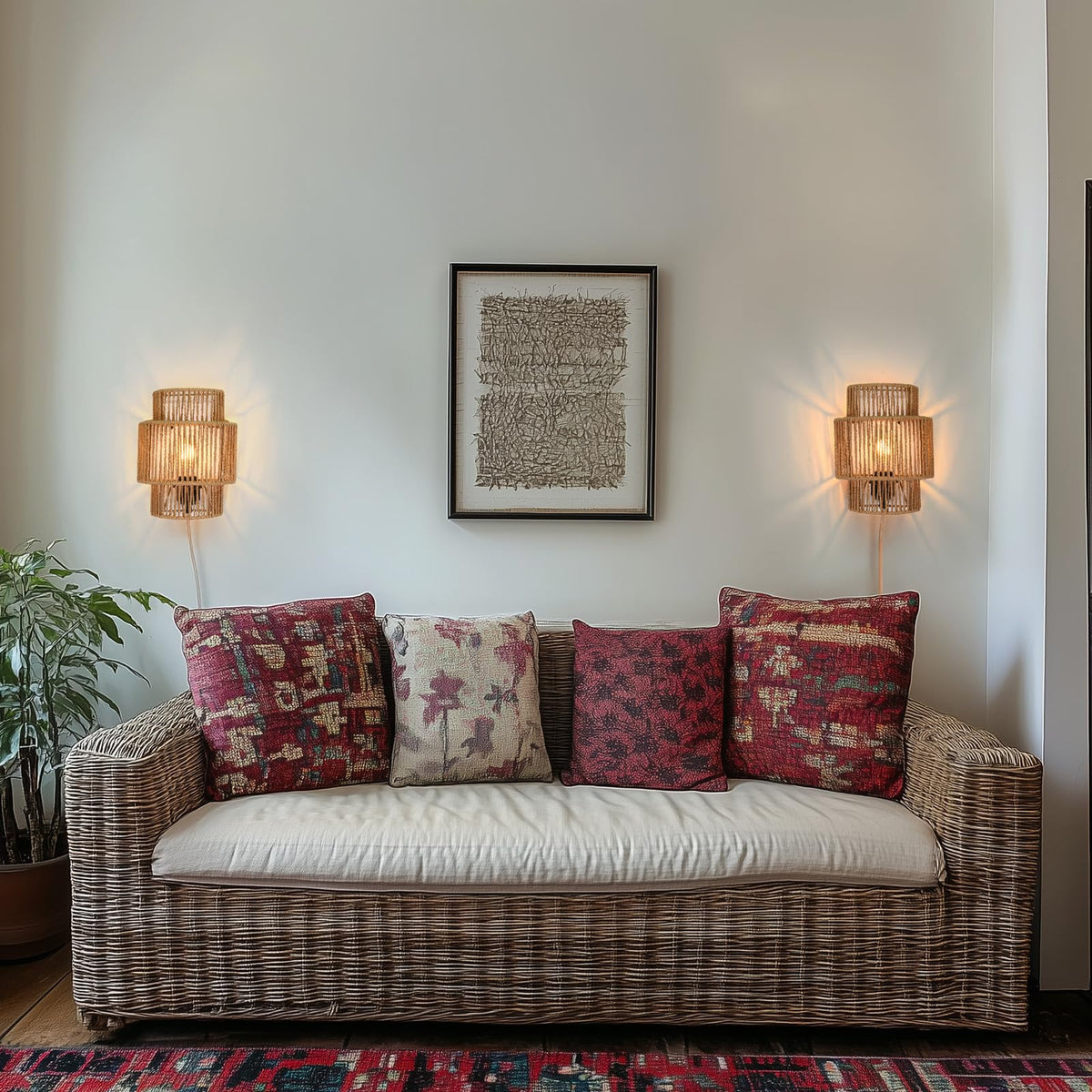 AKEETO handwoven design suits hallways and entryways with subtle decor.