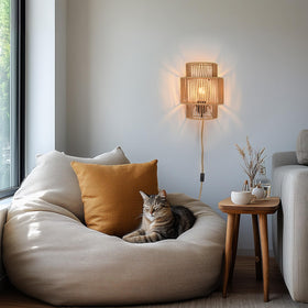 AKEETO ironwork lampshade adds stability and style to any wall.