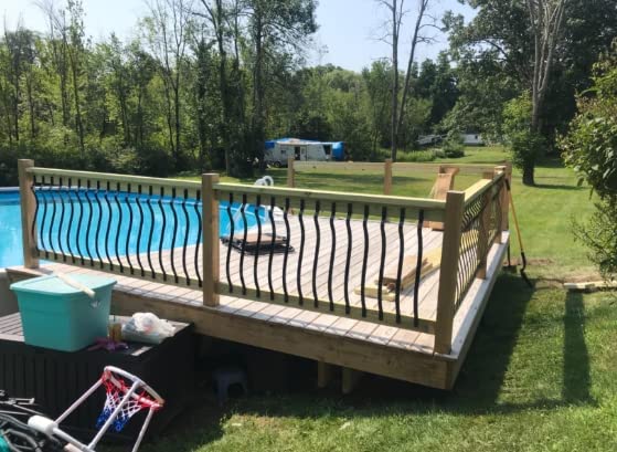 Akenow balusters compatible with wood and composite decks.