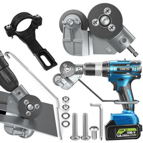 Akeoil metal cutter attachment in action delivering clean cuts.