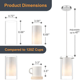 AKEZON height-adjustable 47-inch cord enables versatile installation on varied ceilings.