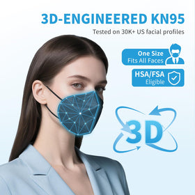 akgk KN95 black mask close up shows soft ear loops