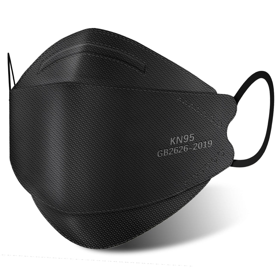 akgk KN95 mask 50-pack packaging in black for daily home and office use.