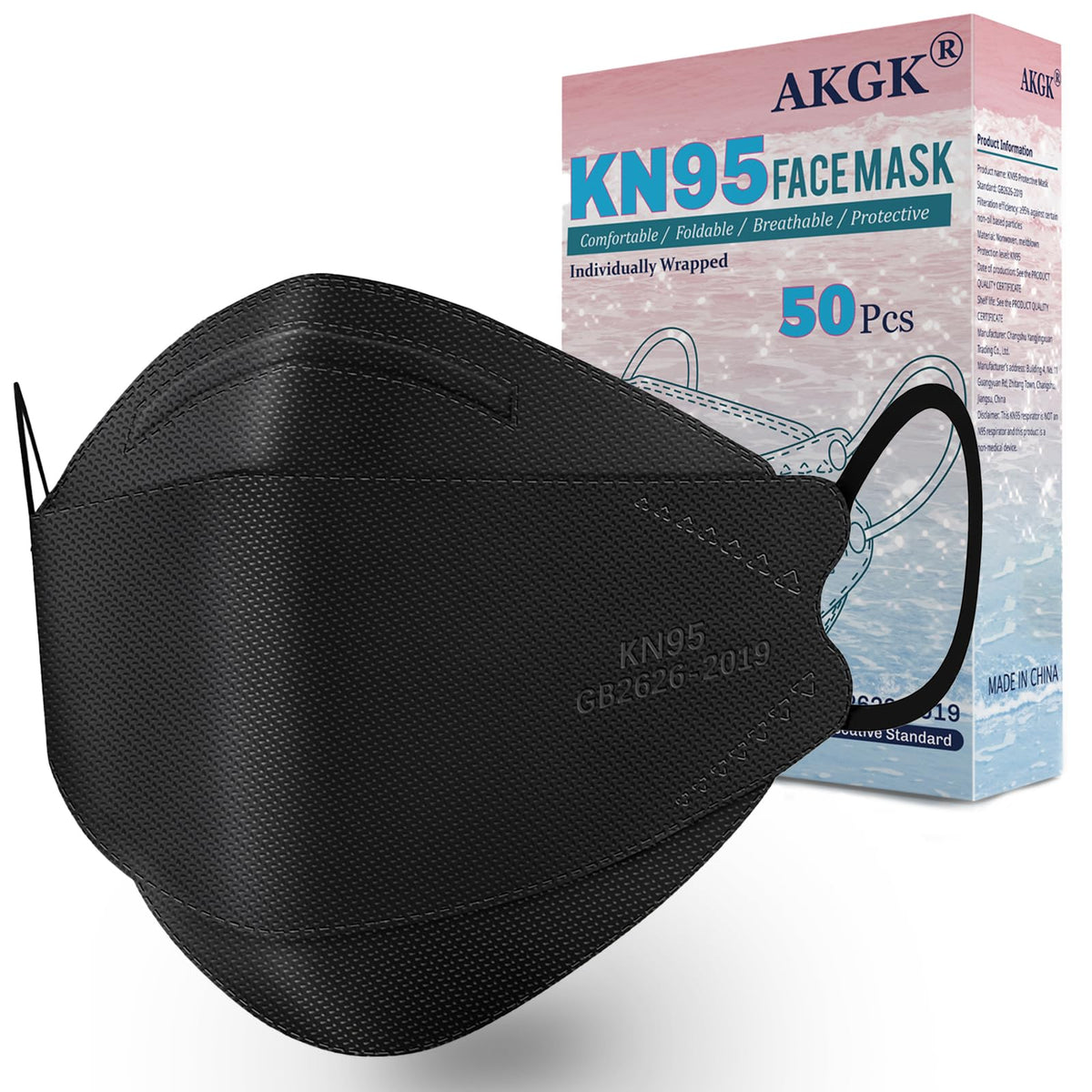akgk KN95 mask ideal for everyday use at home, school, or work.