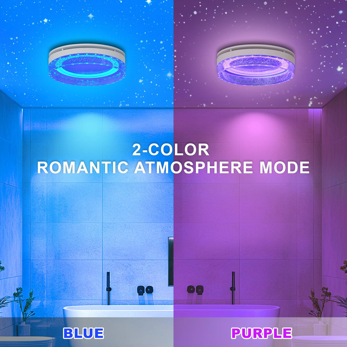 Akicon night light ring providing soft bathroom illumination
