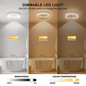 Akicon starry sky lighting feature on bathroom exhaust fan