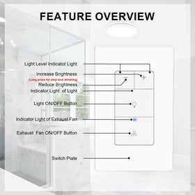 Akicon dimmer switch step and stepless dimming in action.