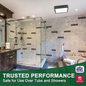 Akicon 4-inch duct connection supports standard home ventilation.