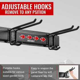 Aking Ace rubber-coated hooks protect tools from scratches and slipping.