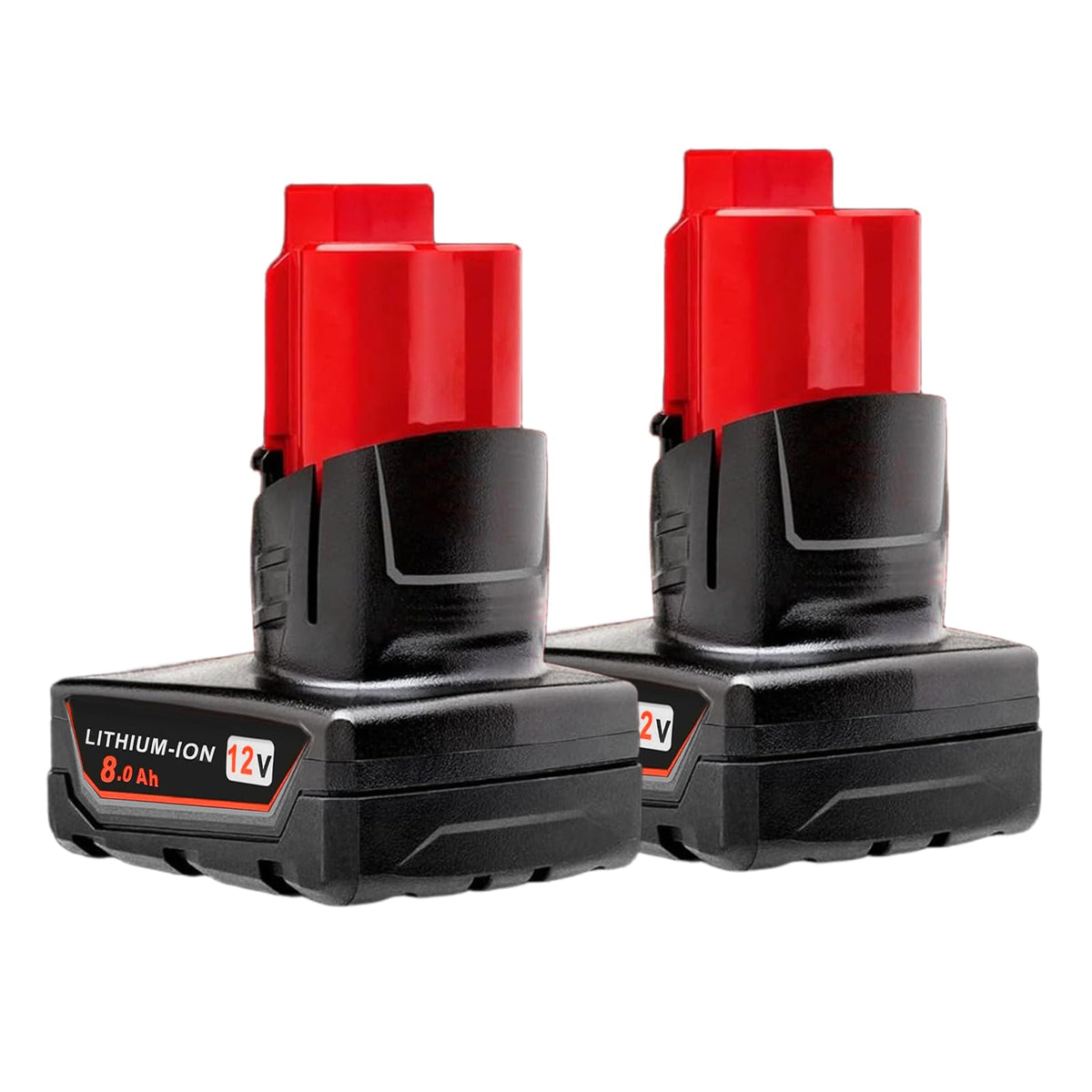 Akkopower 12V 8Ah two-pack battery ready for cordless tools, offering longer runtime.