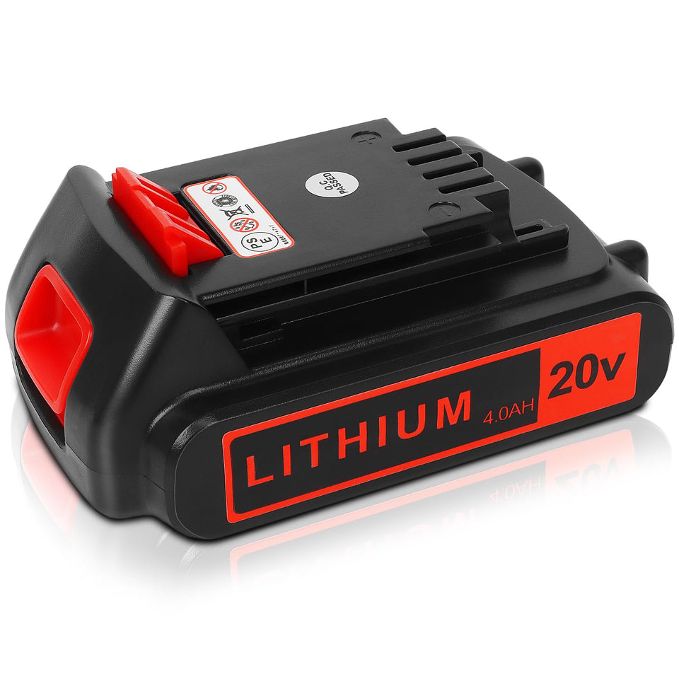 Akkopower 20V battery compatible with Black+Decker tools for versatile use.