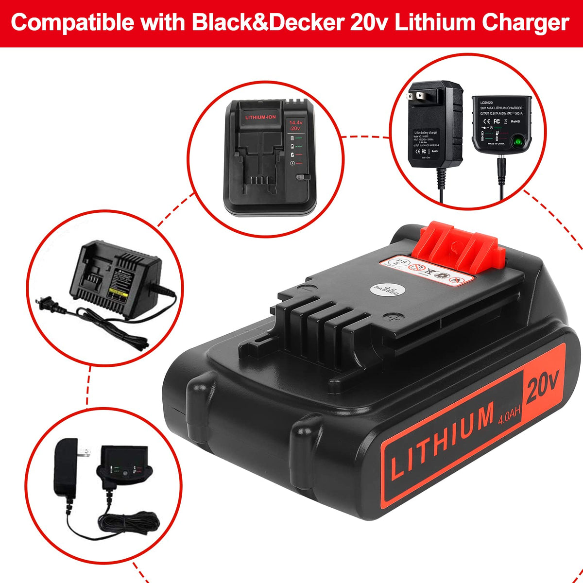 Akkopower 20V battery installed in a lawn mower for steady power