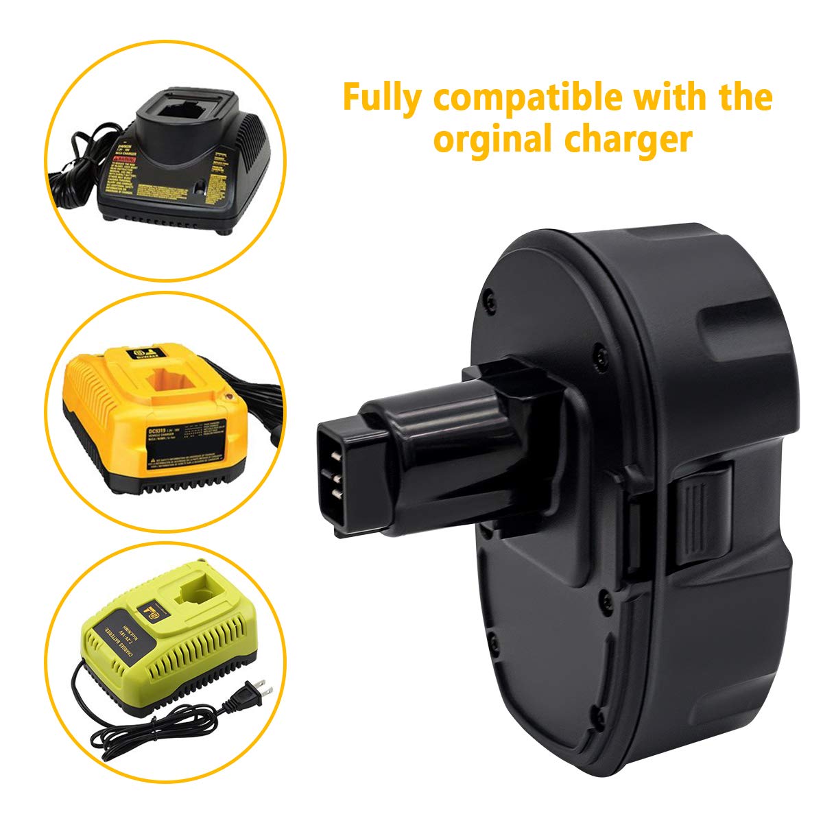 Eco-friendly Ni-MH Akkopower battery side profile supports longer tool runtime.