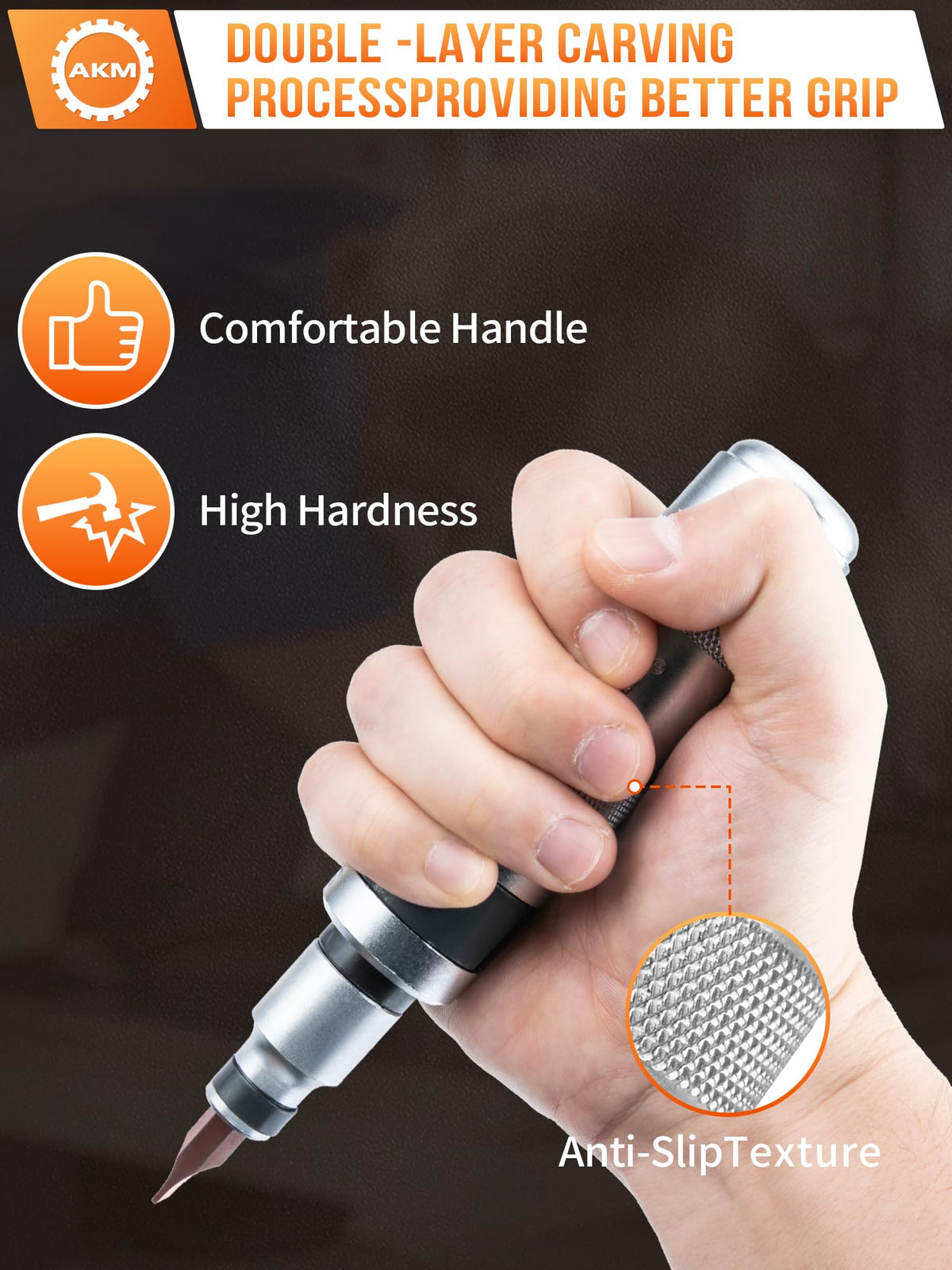AKM PH3 bits demonstrating precise fit for fasteners.