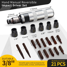 AKM screw extractor and bolt extractor pack for stubborn fastener removal