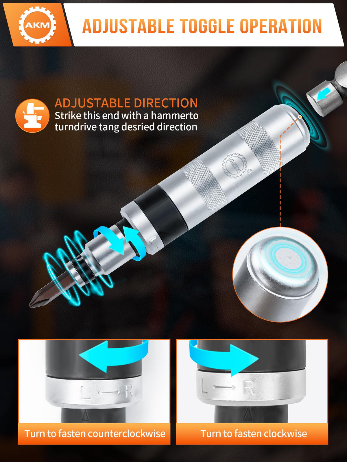 AKM SL8 bits designed for slotted screws.