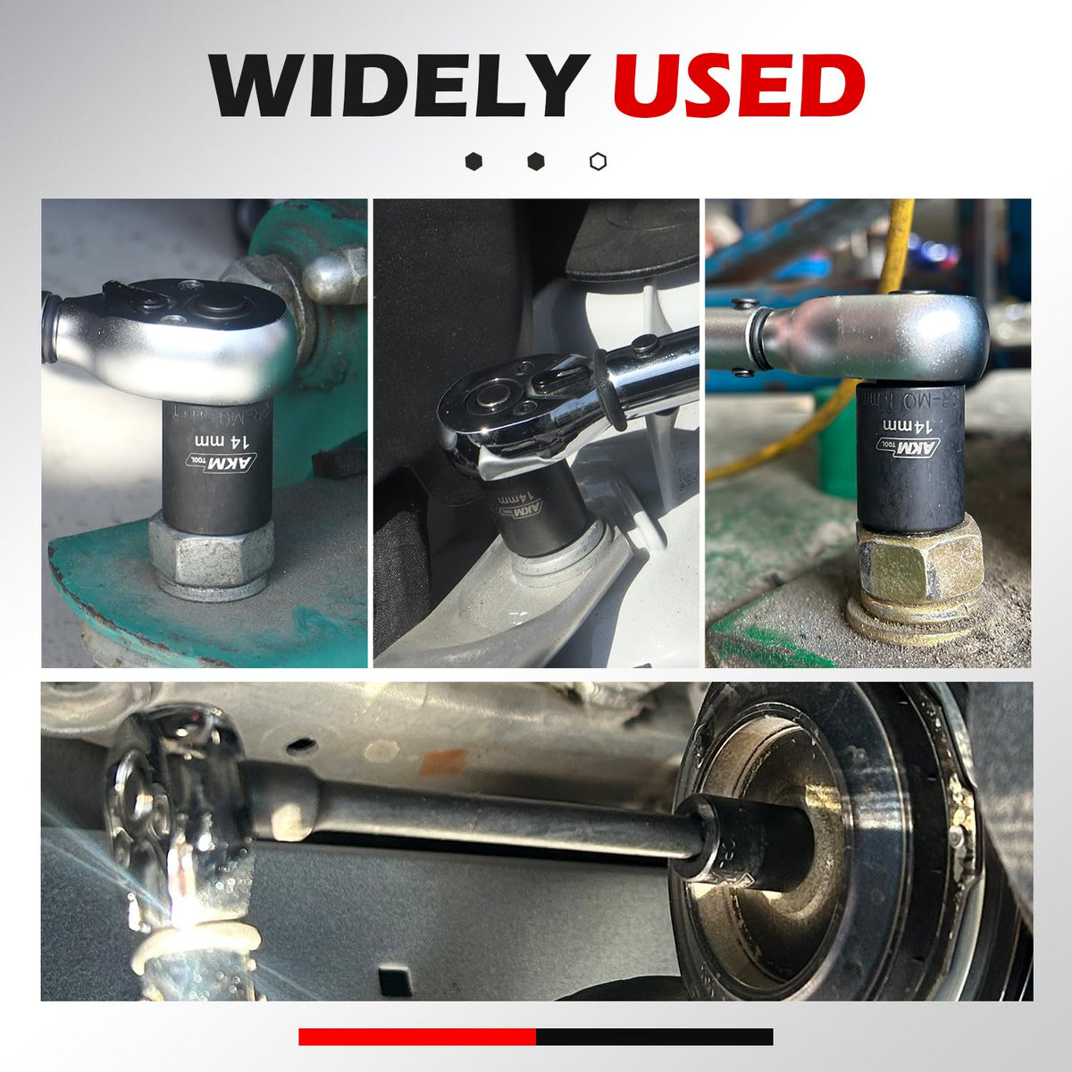 AKM TOOL 1/4-3/8 adapter enables versatile tool compatibility.