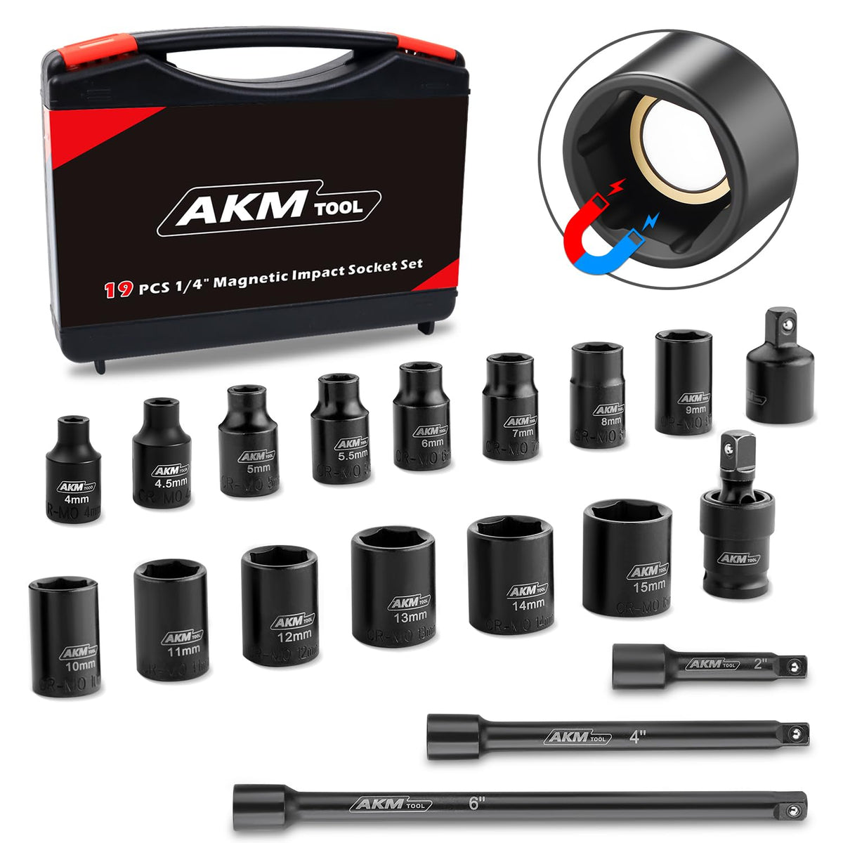 AKM TOOL black phosphate finish resists corrosion for prolonged use.