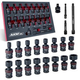 AKM TOOL universal socket 8mm for tight-space access and high-torque use.
