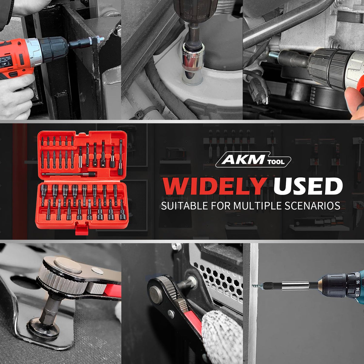 AKM TOOL engraved sizes aid quick size selection during assembly