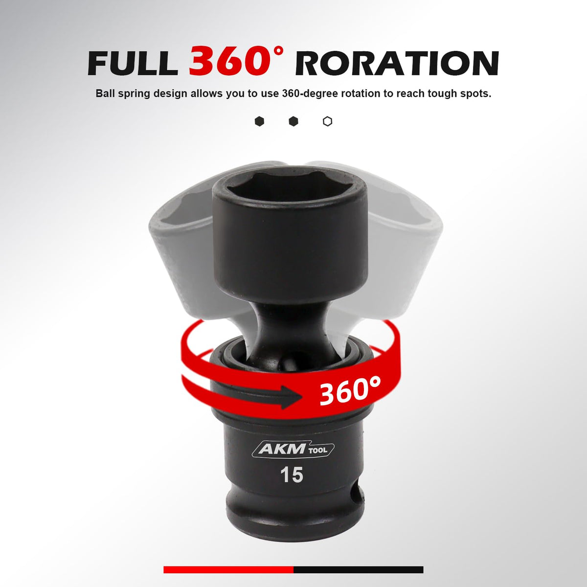 AKM TOOL EVA organizer keeps sockets neatly stored for efficient workspace.