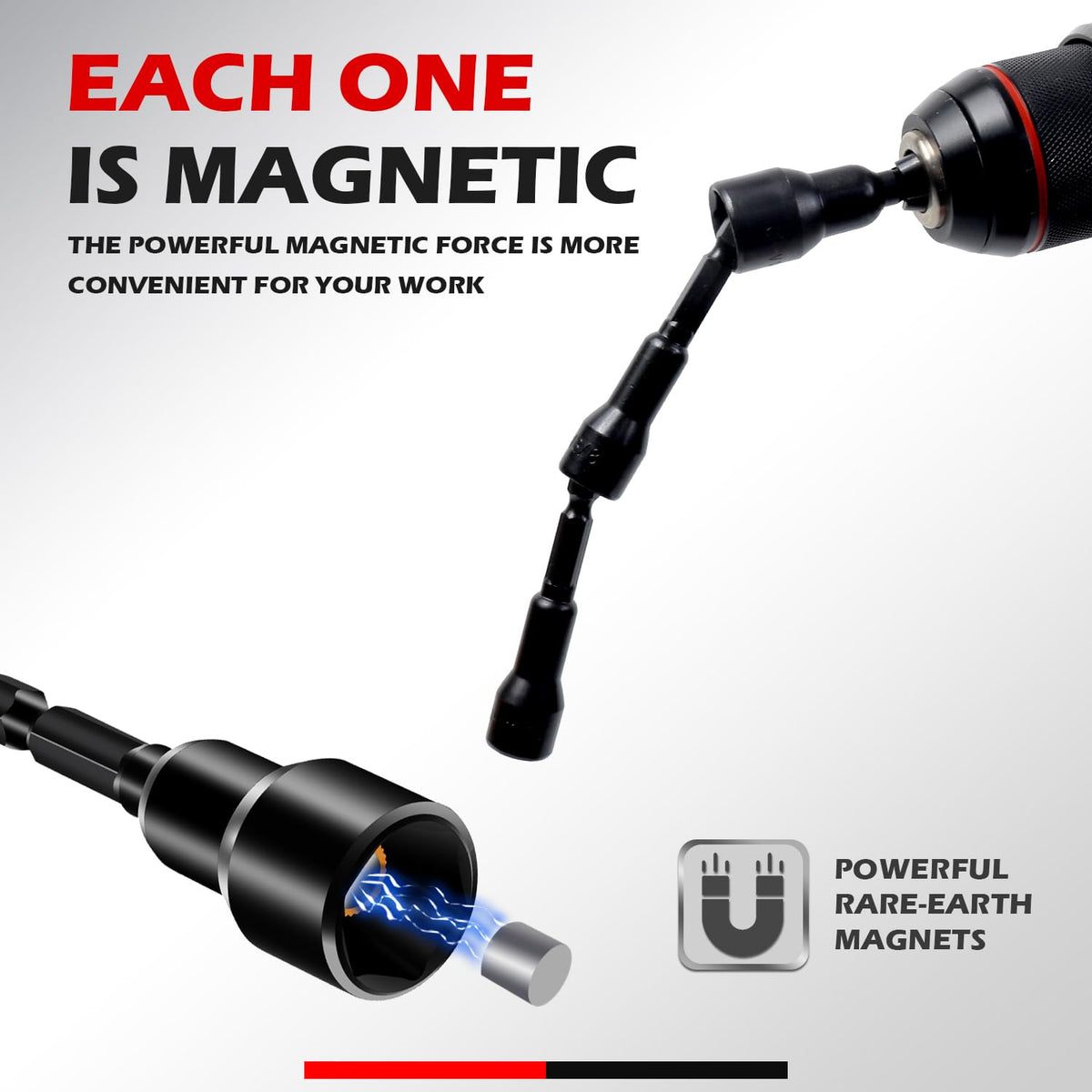 AKM TOOL magnetic screwdriver bits reduce dropping fasteners in tight spaces