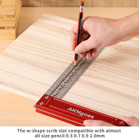 AKNgoes laser-engraved 1/16 inch markings for quick, precise measurements