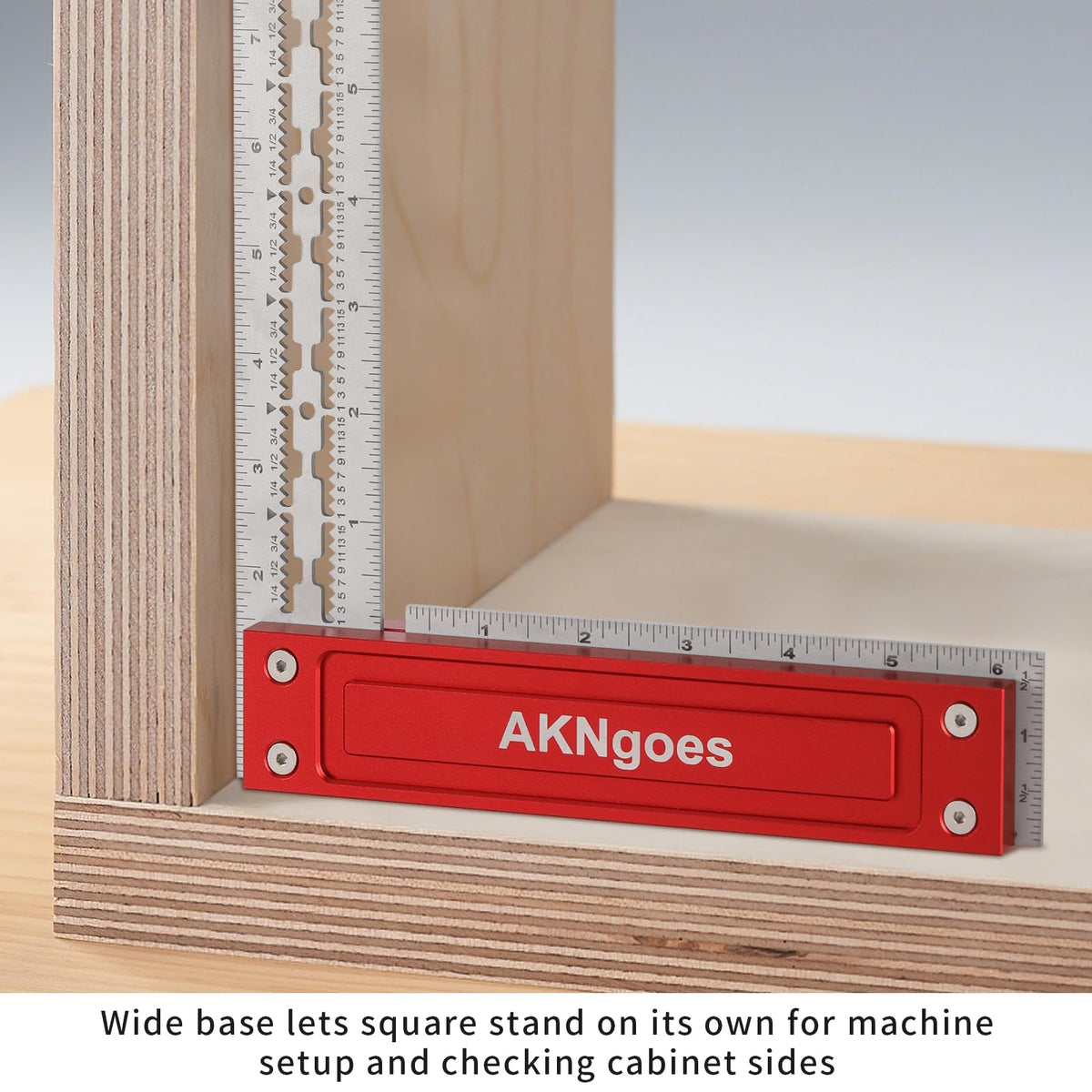 AKNgoes precision square shoulder lip self-standing demonstrates hands-free marking