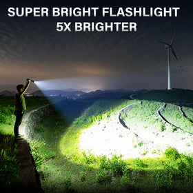 AKNEAR flashlight USB-C charging port enables fast recharging